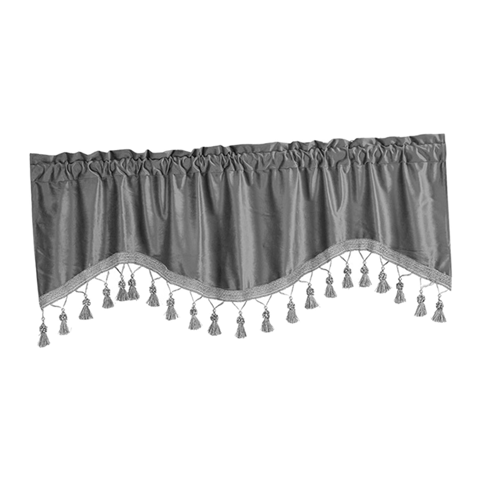 Bothyi - Cortinas De Ventana Pequeña, Cortina De Ventana De Bolsillo Para Barra Para Dormitorio, Baño, Ventanas, Gris Oscuro