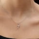 thumbnail image 2 of Collar Religioso con una Cruz de 13mm con Circones de Plata 925, 2 of 2