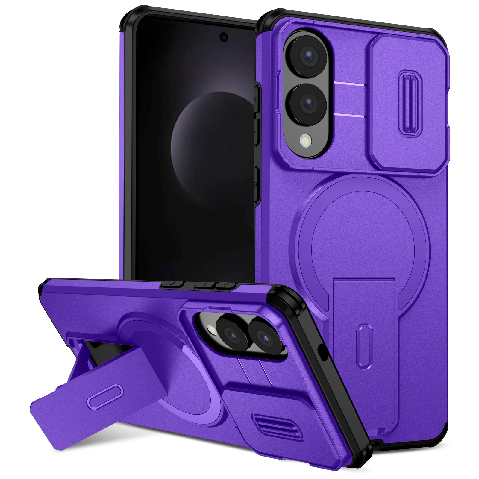 Funda Foxdock Para Samsung Galaxy S25 Edge – Magnética Antigolpes Con Soporte Y Protección Doble