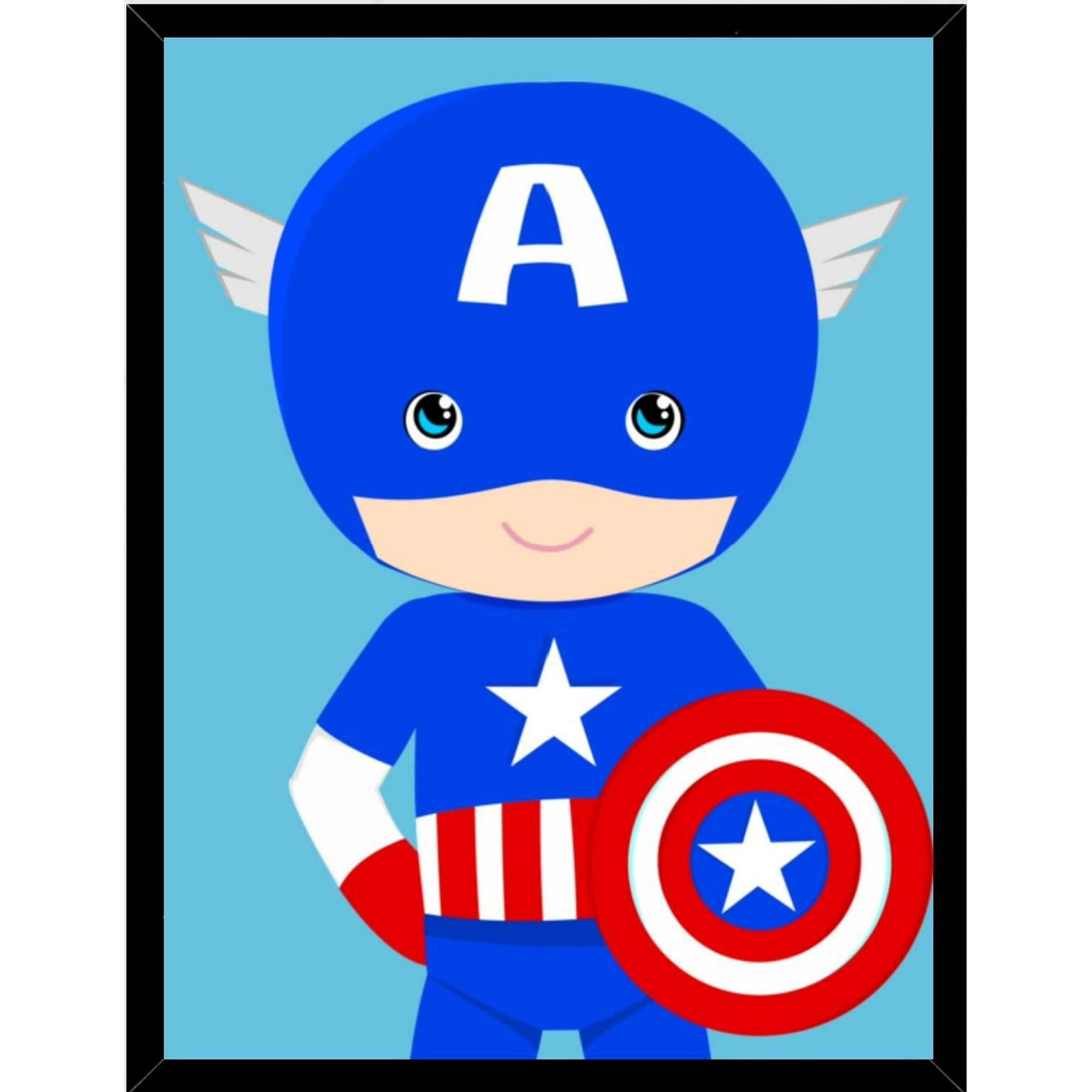 Genérico - Cuadro Decorativo Capitan America Medidas 30x40 Cm