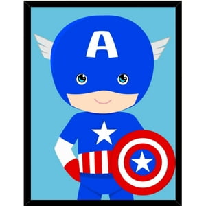 Genérico - Cuadro Decorativo Capitan America Medidas 30X40 Cm