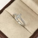 thumbnail image 1 of Elegant Glitter Cross Ring with Zircon Decor - Perfect Engagement, Anniversary, and Birthday Gift for Women, 1 of 4