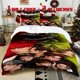 thumbnail image 1 of 3pcs Kpop Ateez Yellow And Red Poster Printed Bedding Set Featuring a Soft Duvet Cover And Two Pillowcases, 1 of 5