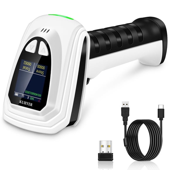 Escáner de códigos de barras KUIIYER 1D/2D Bluetooth inalámbrico