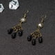 thumbnail image 4 of Conjunto de collar y pendientes de encaje negro - Gargantilla con colgante de lolita gótica, accesorio para bodas, cumpleaños y Navidad., 4 of 6