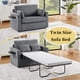 thumbnail image 3 of Twin Size Sofa Bed 47.2" Sleeper Sofa Loveseat Sofa with a Foldable Mattress, a Foldable Side Table, a Side Storage Pocket and Two USB Ports for Living Room, Gray, 3 of 3