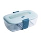 thumbnail image 3 of Contenedor De Almacenamiento De Alimentos De Vidrio Con Tapas Herméticas Para Lugares De Trabajo Azul Claro, 3 of 5