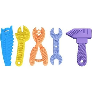 Veatool - 5 Pack Juguetes De Dentición, Mordederas De Silicona Para Bebés, Libre De Bpa, Aliviar El Dolor De Las Encías Para Bebés De 0 A 12 Meses, Juguetes Para Primeras Etapas De Bebé
