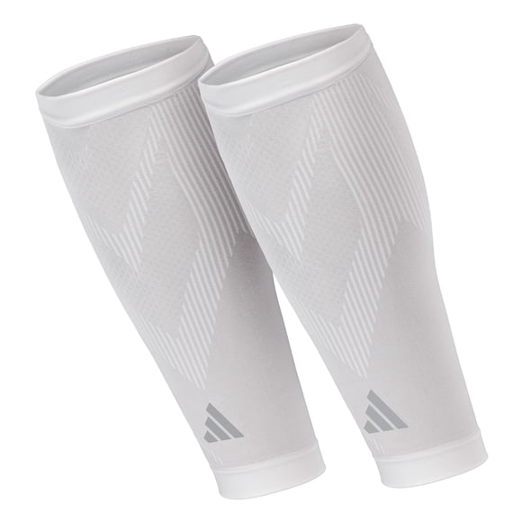 Par de mangas de compresión para pantorrillas adidas unisex blancas S/M