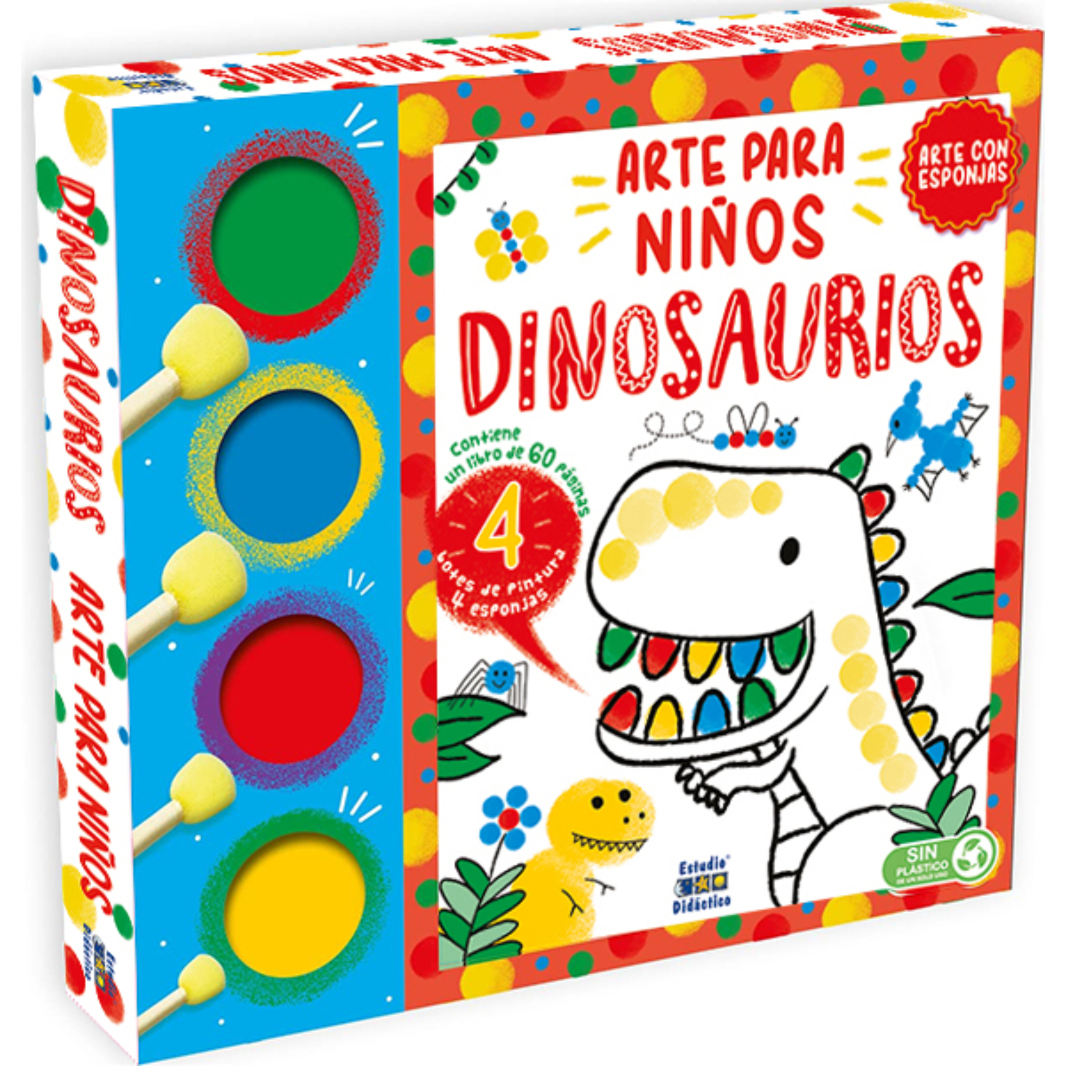 Edimat Libros - Dinosaurios-Arte Con Esponjas-