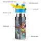 thumbnail image 3 of Amada la Aventura Botella de Agua con Tapa Pop Top de Un Toque, Acero Inoxidable, a Prueba de Fugas, para Deportes, Botella Infantil azul 12 oz, 3 of 6