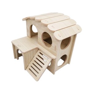 Magideal - Casa Para Hámster, Cabaña Oculta, Decoración De Hábitat Divertida, Accesorios Para Jaula Escondida, Casa Para Jerbos Para Ratones, Mascotas Pequeñas, 17Cmx15Cmx15.5Cm