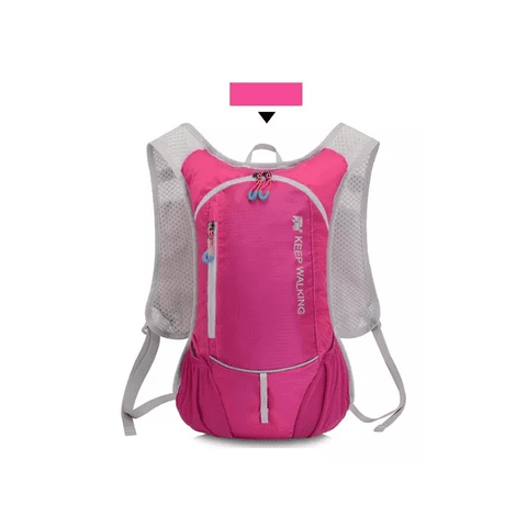Genérico - Mochila Ultraligera Outdoor Trekking Running + Bolsa Agua Rosado