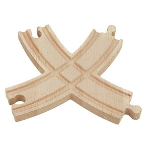 Genérico - Vehículos De Vía De Tren De Madera, Accesorios De Vías De Tren De Juguete Para Niños Y Niñas, 14,5 Cm X 14 Cm X 1,2 Cm