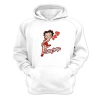 Genérico - Polerón Canguro Betty Boop Blanco Talla L Unisex