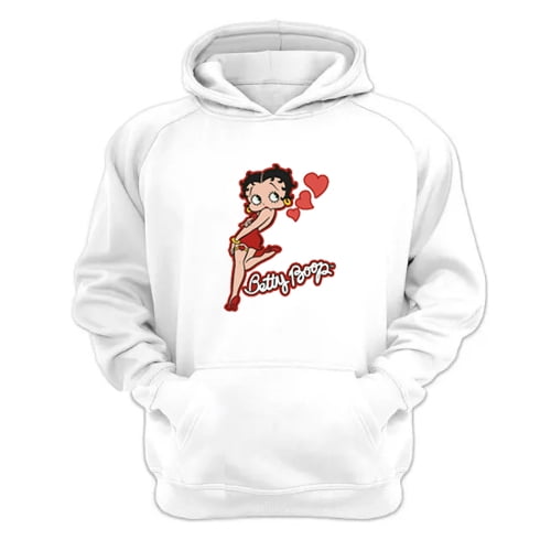 Genérico - Polerón Canguro Betty Boop Blanco Talla M Unisex