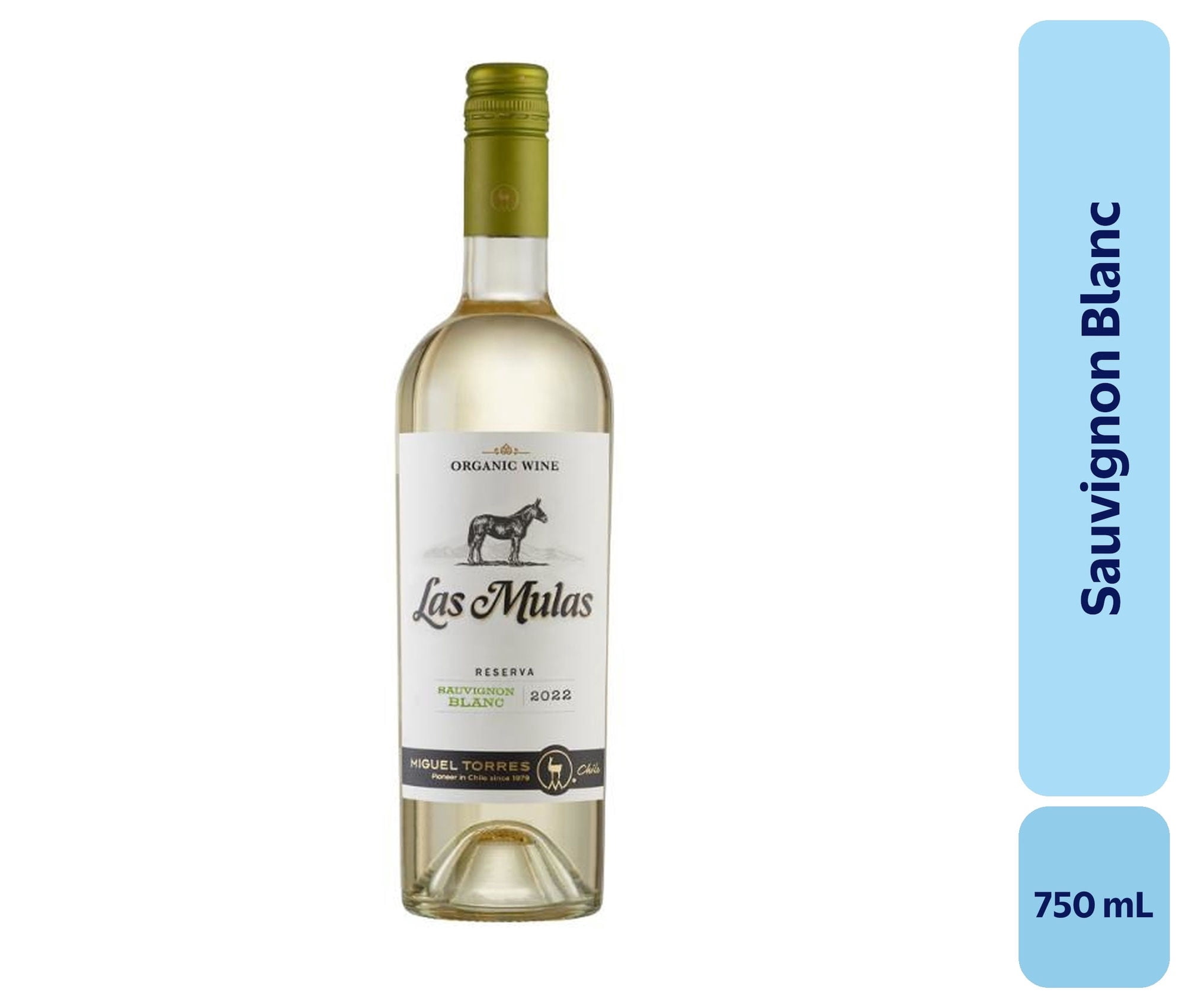 Vino Sauvignon Blanc Botella 750 mL Las Mulas