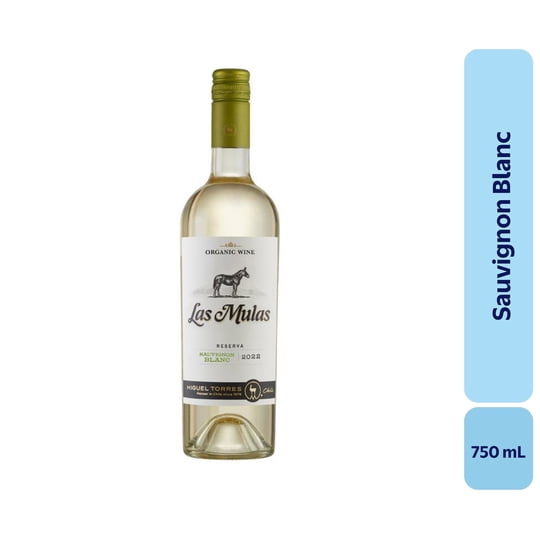 Vino Sauvignon Blanc Botella 750 mL Las Mulas