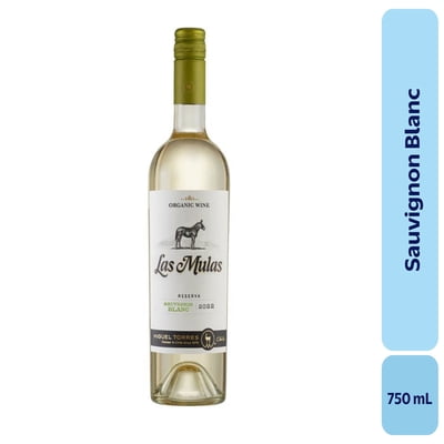 Vino Sauvignon Blanc Botella 750 Ml Las Mulas