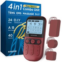 Unidad Tens Y Estimulador Muscular Ems Kongzee As9026 Con Almohadillas