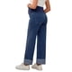 thumbnail image 3 of INSPIRE CHIC Jeans de Maternidad para Mujeres Denim Pierna Recta con Puños Alta Elasticidad Sobre el Vientre Pantalones de Trabajo Casual L Azul Oscuro, 3 of 6