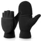 thumbnail image 1 of Guantes Invernales Térmicos Con Medio Dedo Mitas Convertibles A Prueba De Viento 2 En 1 Para Hombres Y Mujeres (negro S), 1 of 3