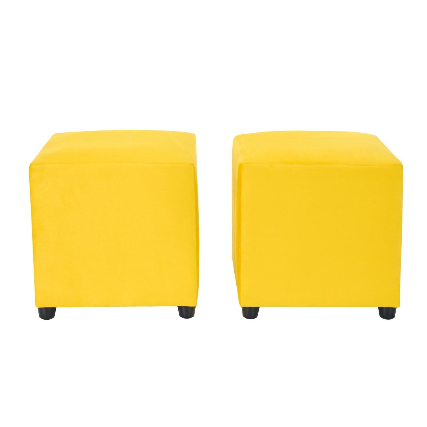 Bodevir - Set Pouf Cali 1c Felpa 30 Amarillo