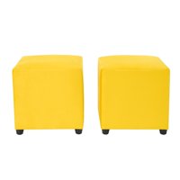 Bodevir - Set Pouf Cali 1C Felpa 30 Amarillo