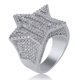 thumbnail image 1 of Anillos de Lujo para Hombre con Estrella de Moda Bling Punky Rapero, Chapados en Oro de 18K, Brillantes, Grandes, con Hielo, Hip Hop, Circonia Cúbica, Anillos de Compromiso para Hombre, 1 of 7