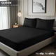 thumbnail image 2 of Sábana ajustable Utopia Bedding Queen Soft de microfibra negra, 2 of 8