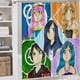 thumbnail image 5 of Funneh Krew-theme 4-Piece Shower Curtain Set with Rugs, Waterproof Bathroom Decor Set Includes Bath Mat, U-Shaped Rug, Toilet Lid Cover and Curtain with Hooks, 5 of 6