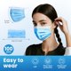 thumbnail image 4 of Mascarilla Facial Borje Azul Desechable de 3 Capas Paquete de 100, 4 of 7