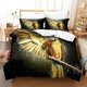 thumbnail image 2 of Macaws Bird Parrot Raining Black Quilt Duvet Cover Set Doona Cover3-Piece Bedding Set, 2 of 5