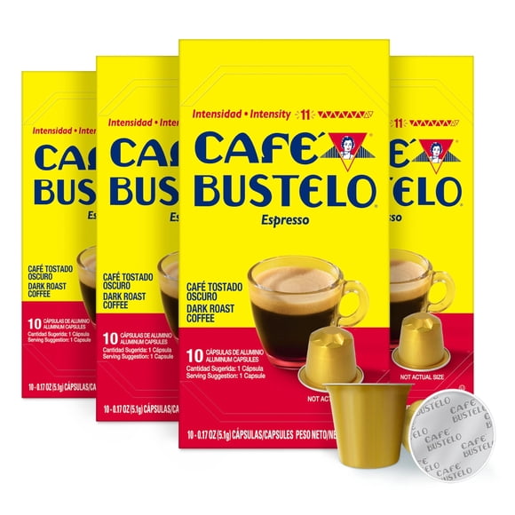 Cápsulas de Espresso Café Bustelo Tostado Oscuro Intensidad 11 40 unidades
