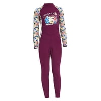 Ioensy - Trajes De Neopreno Para Niños Protección Uv Cuerpo Completo Traje De Baño De Verano De Una Pieza Púrpura Xl