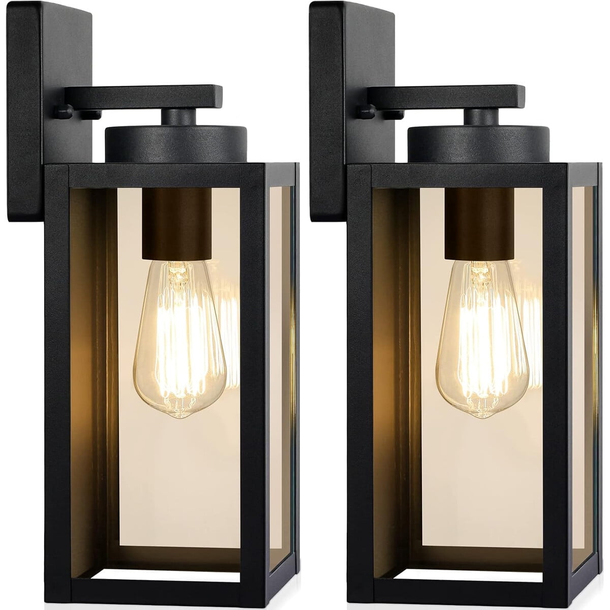 Aplique Exterior Beslowe B04013p Negro Mate 32,5cm E26 2 Unidades