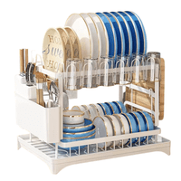 Wakeshome - Escurridor De Platos 2 Niveles Secaplatos Multifuncional