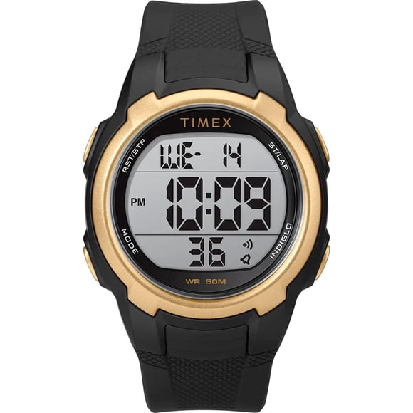 Reloj Digital Timex Sport T100 Negro/Oro Unisex