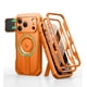 thumbnail image 1 of Funda Dexnor iPhone 17 Pro Naranja con Tapa Giratoria, 1 of 7