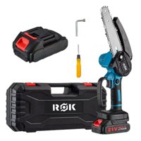 Novystor - Motosierra De Mano Eléctrica Inalámbrica De 6"" + 2 Baterías