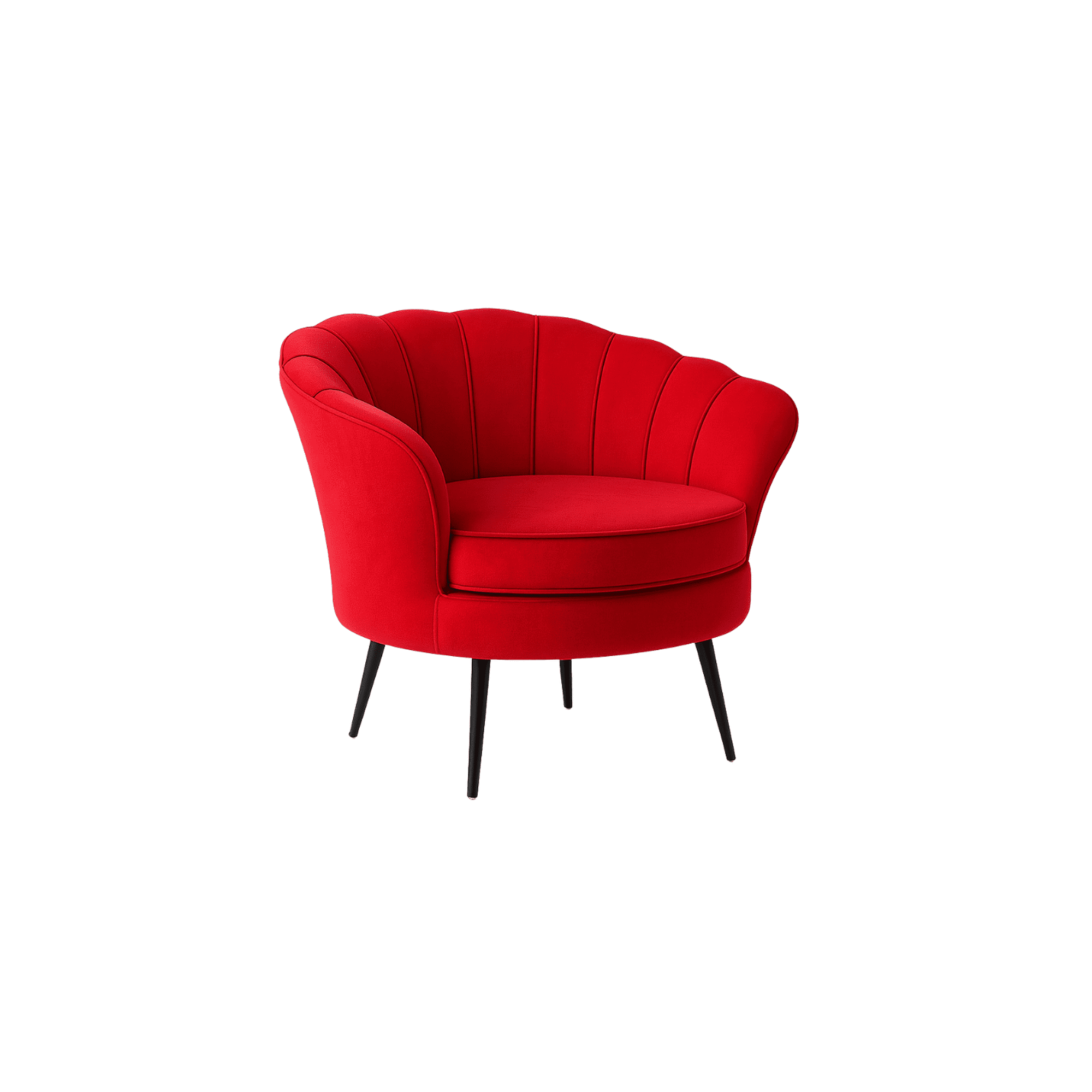 Habita2 Chile - Sillon 1 Cuerpo Terciopelo Shell Black Rojo