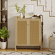 thumbnail image 1 of 42.5" Tall Rattan Shoe Cabinet with Doors, 6-Tier Shoe Storage Cabinet with Adjustable Shelves, Wooden Freestanding Shoe Organizer Shoe Cabinet for Entryway,Hallway,Living Room (Natural), 1 of 3