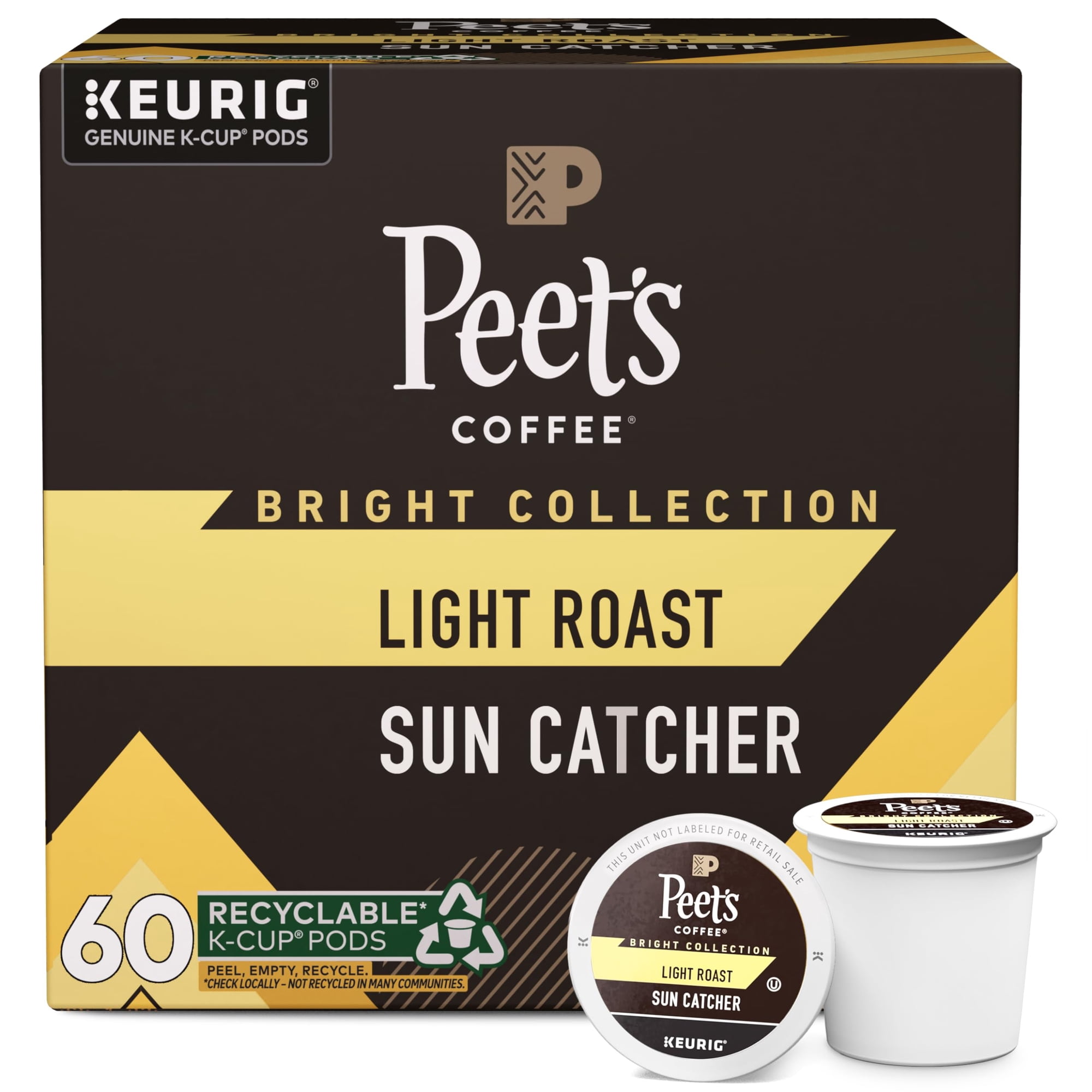 Cápsulas K-cup De Café Tostado Claro Sun Catcher De Peet's Coffee, 60 Unidades