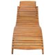 thumbnail image 3 of Tumbona VidaXL de madera maciza de acacia con cojín para exteriores, 3 of 9
