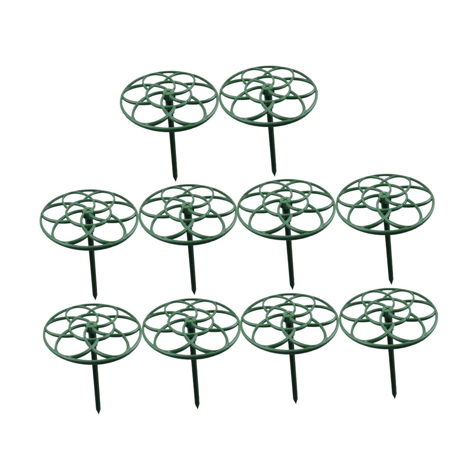 Magideal - 10 Soportes Para Jaulas De Peonías, Soportes Redondos Para Plantas De Ramas, Herramientas Para Bonsáis De Jardín, Estacas De Enrejado Para Hortensias