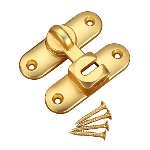 Magideal - Pestillo De Cerradura De Puerta De Granero Con Tornillos, Pestillo De Puerta De Habitación, Cerraduras De 90 Grados Para Jardín, Seguridad Del Hogar, Dorado