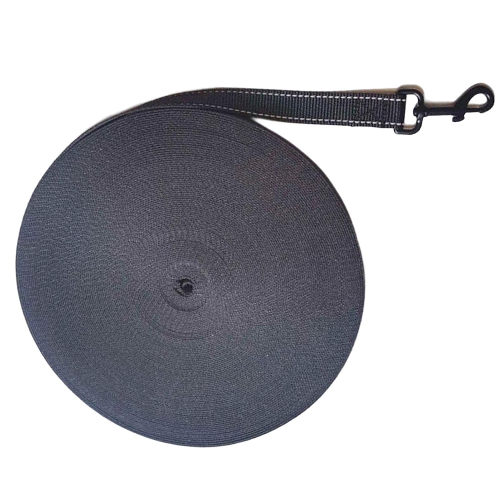 Ioensy - Heavy Duty Dog Leash Cuerda De Tracción Jugar Correr Entrenamiento Beach Yard Black 10Mx2Cm