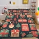 thumbnail image 1 of Snow Christmas Gifts Reindeer House Quilt Duvet Cover Set Comforter Cover3-Piece Bedding Set, 1 of 4