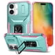 thumbnail image 1 of Funda Armada para iPhone 16 con Tapa Deslizante y Soporte Magnético Giratorio Verde, 1 of 5