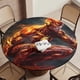 thumbnail image 5 of Flashman-theme Fitted Round Tablecloths Elastic Edged Table Covers Waterproof Table Cloth for Kitchen Holiday Party Tables Decor 120cm, 5 of 6